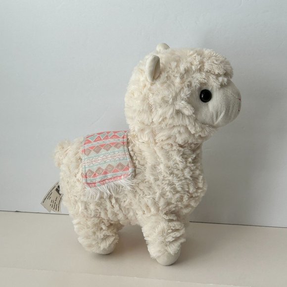 Kellytoy Sugarloaf Ivory Llama Alpaca Plush Riding Blanket Stuffed Animal Toy - Picture 4 of 12